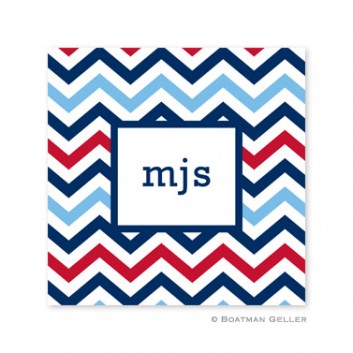 Coaster - Chevron Blue & Red