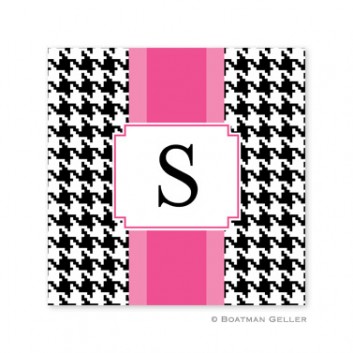 Coaster - Alex Houndstooth Black-Pink Band