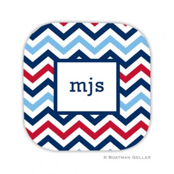 Coaster - Chevron Blue & Red