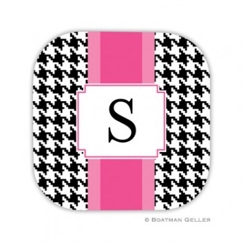 Coaster - Alex Houndstooth Black-Pink Band