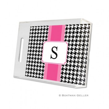 Lucite Tray - Alex Houndstooth Black