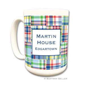 Mugs - Madras Patch Blue