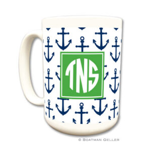 Mugs - Anchors Navy