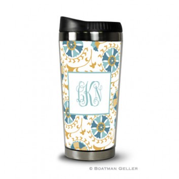 Travel Tumbler - Suzani Gold