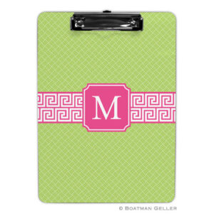 Clipboard - Greek Key Band Pink