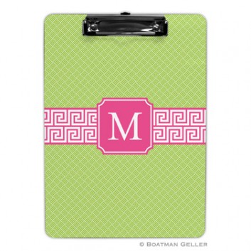 Clipboard - Greek Key Band Pink