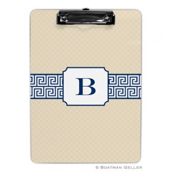 Clipboard - Greek Key Band Navy