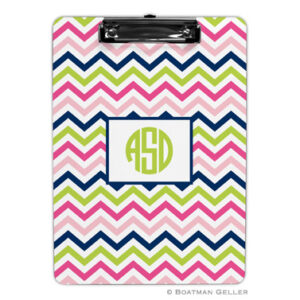 Clipboard - Chevron Pink Navy & Lime