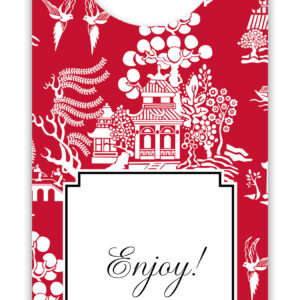 Wine Tags - Chinoiserie Red