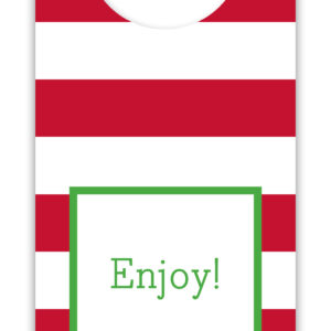 Wine Tags - Awning Stripe Red