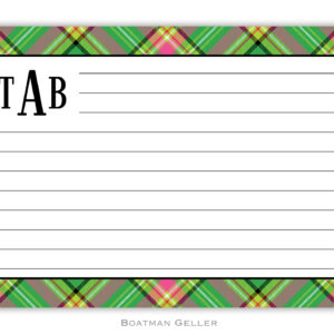 Recipe Cards - Preppy Plaid