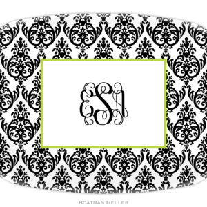 Platter - Madison Damask White w/Black